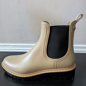 Igor Beige and Black Winter Rain Boots